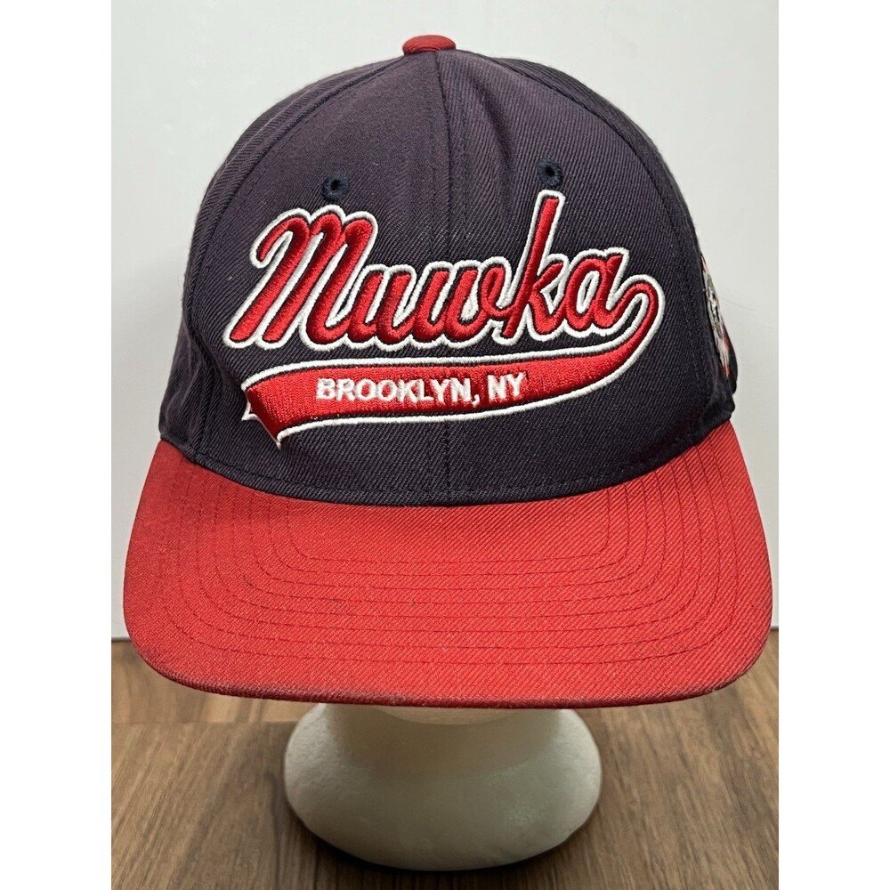 Mishka Brooklyn NY Starter Snapback Hat Navy Red Keep Watch Eyeball Cap